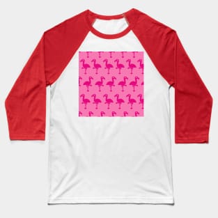 Flamingo Pink Big Pattern Baseball T-Shirt